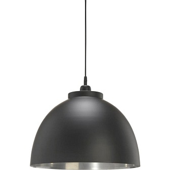 Masywna lampa Rochester czarny mat/srebro 30cm